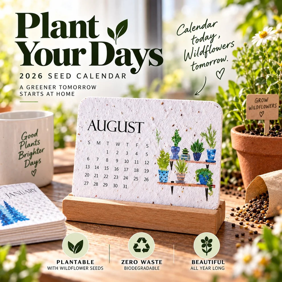 ✨Eco-Friendly Plantable "Timeless" Seed Calendar 2027 🌱Plan•Plant•Grow•EnjoyStyle