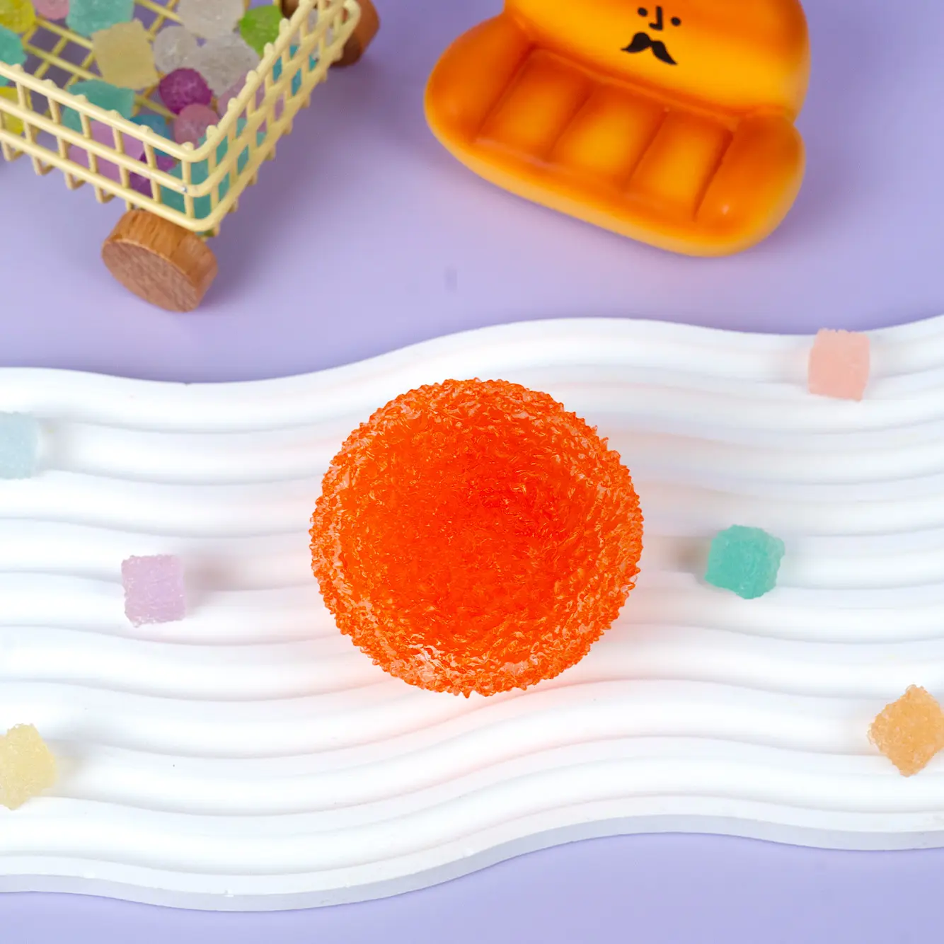 Crystal Mochi Ball Squishy Toy โ Handmade Soft TPR Stress Relief Sensory Fidget Gift โจ๐
