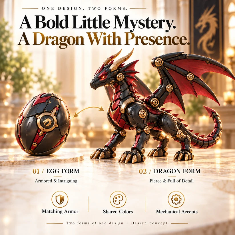 ⭐🐉 Last Day 49% OFF – Folding-Wing Mechanical Dragon Egg
