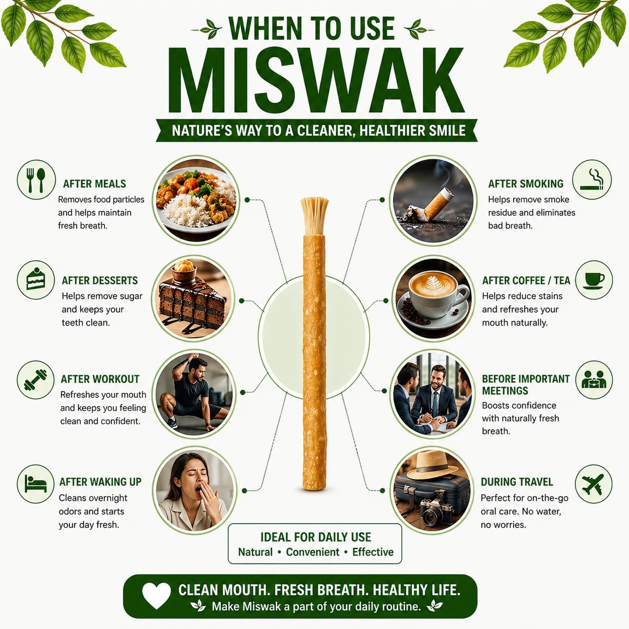 Miswak Sticks for Teeth Organic | Siwak Toothbrush Stick
