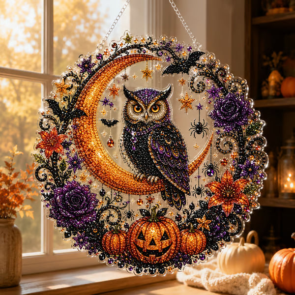 🧙♀️🎃DIY Halloween Witch Friendship Diamond Art Window Suncatcher