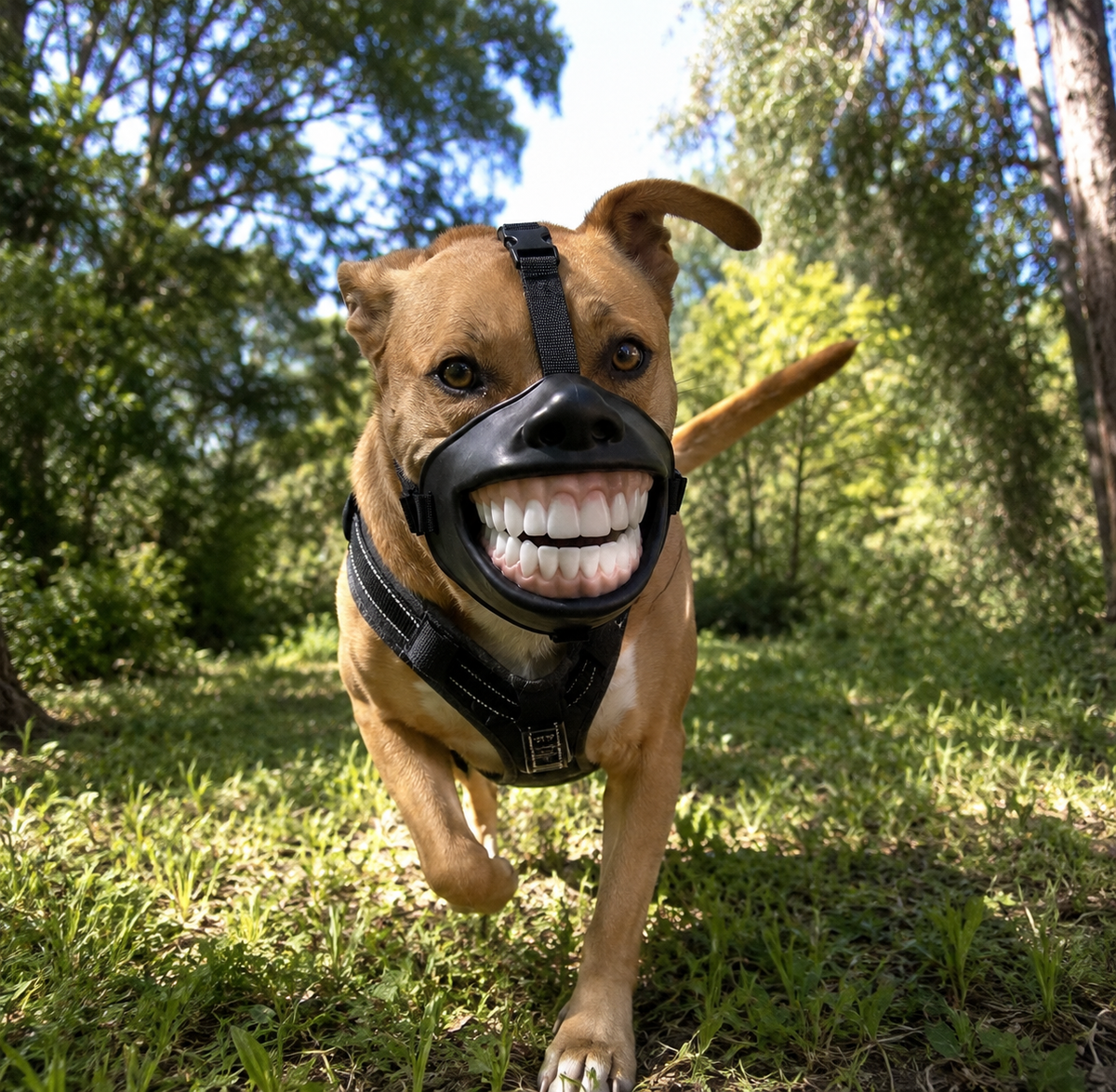 Funny Grin Dog Muzzle