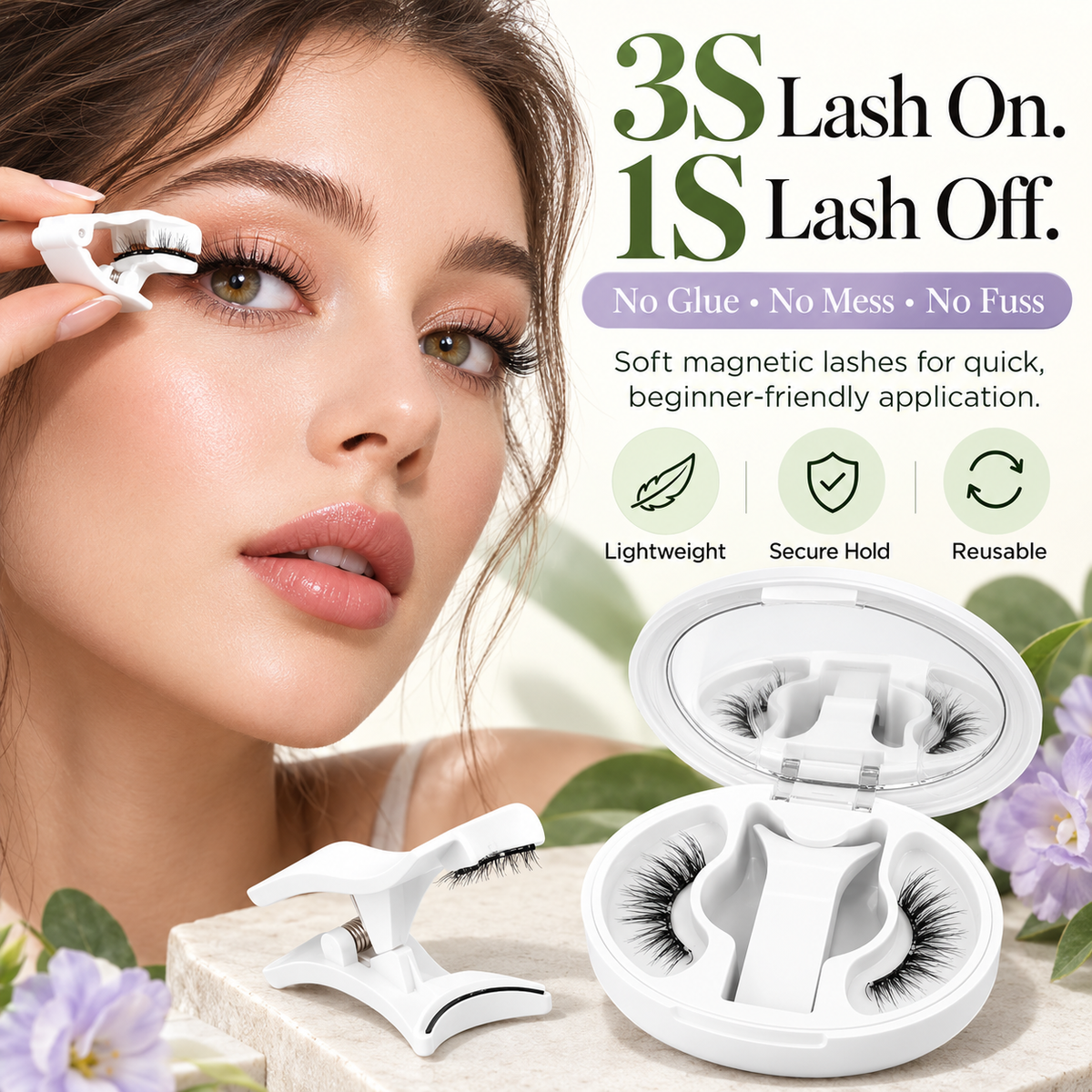✨Soft Magnetic Eyelashes Kit – No-Glue Reusable Lashes