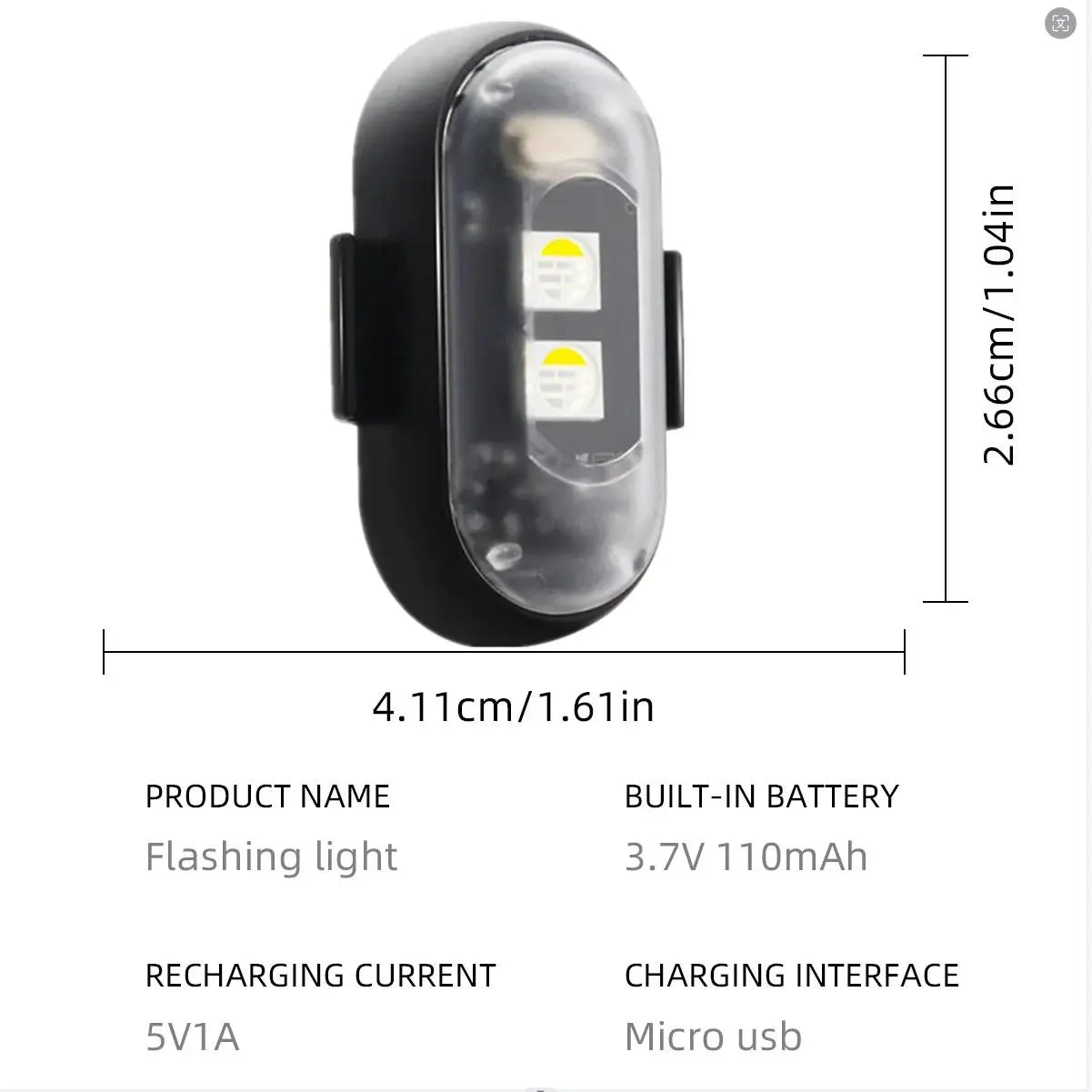 RGB LED Aircraft Strobe Light – Wireless Remote Control, 8 Colors & Multiple Flashing Modes