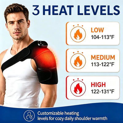 ❤️ Portable Heated Shoulder Massager – Heat + Vibration