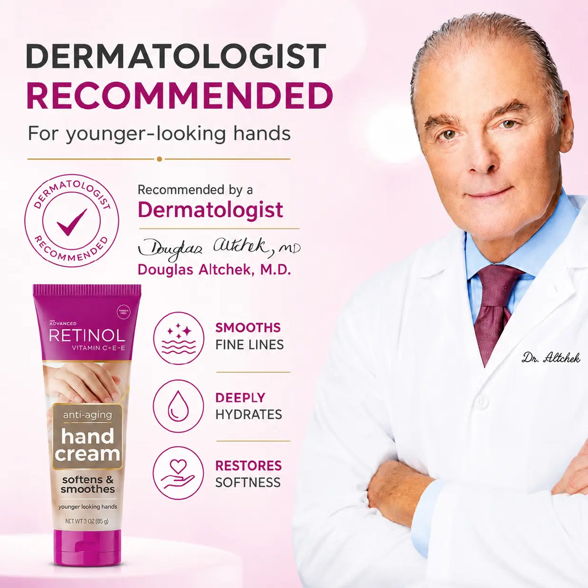 🎀Retinol Anti-Aging Hand Cream – Vitamin A Retinol + Vitamins C & E + Green Tea Extract