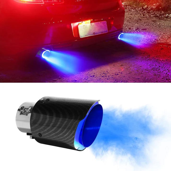 ❤️Carbon Fiber LED Exhaust Tip – Heat-Resistant Custom Glow