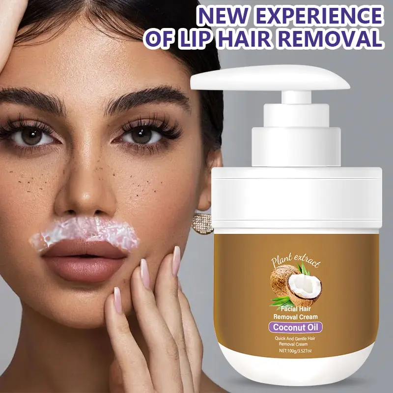🎀Facial Hair Removal Cream – Coconut Oil & Plant Extracts