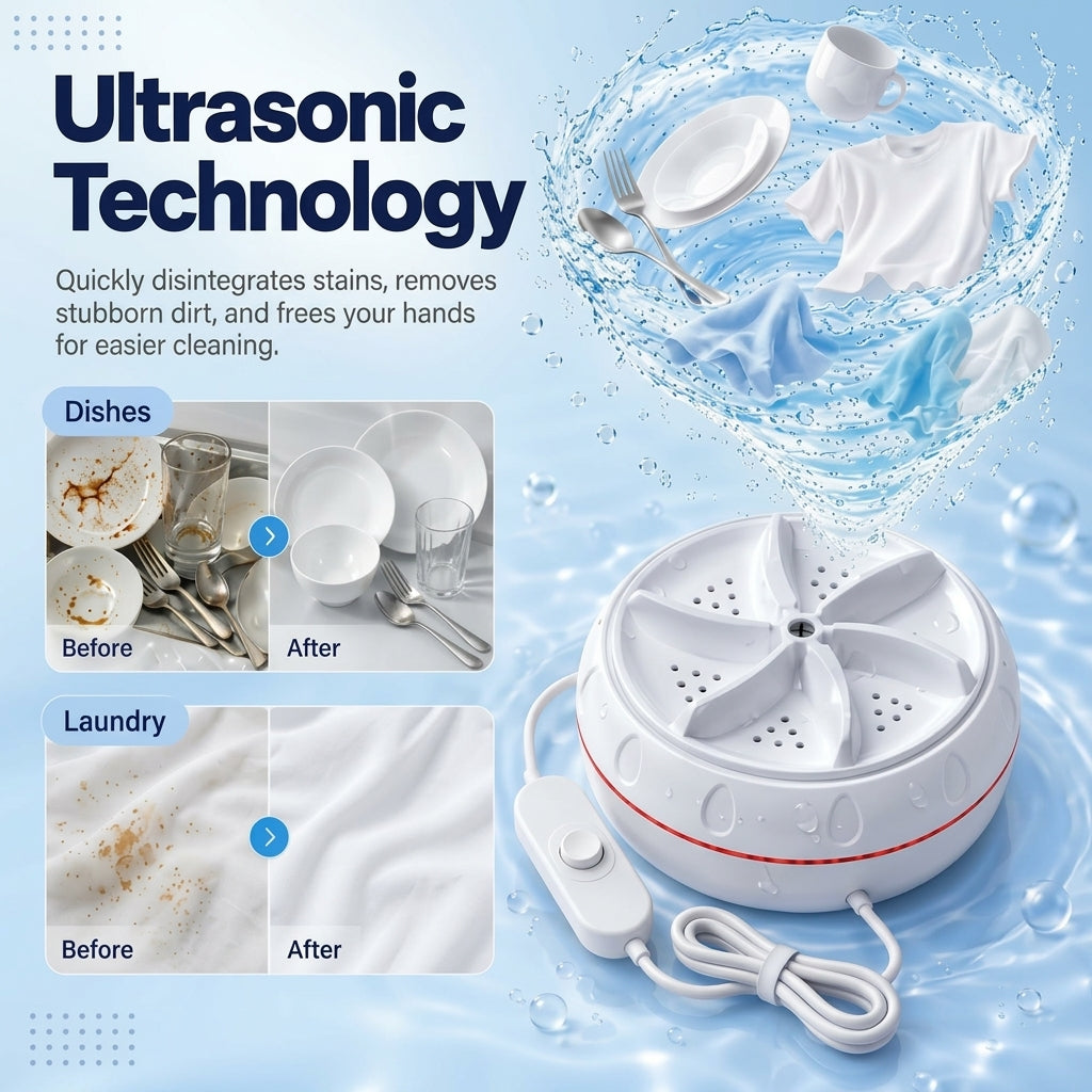 🎉Portable Wireless Ultrasonic Washing Machine