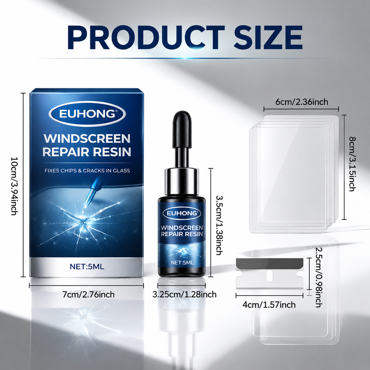 ❤️Windshield Repair Kit – Clear Glass Chip & Crack Repair