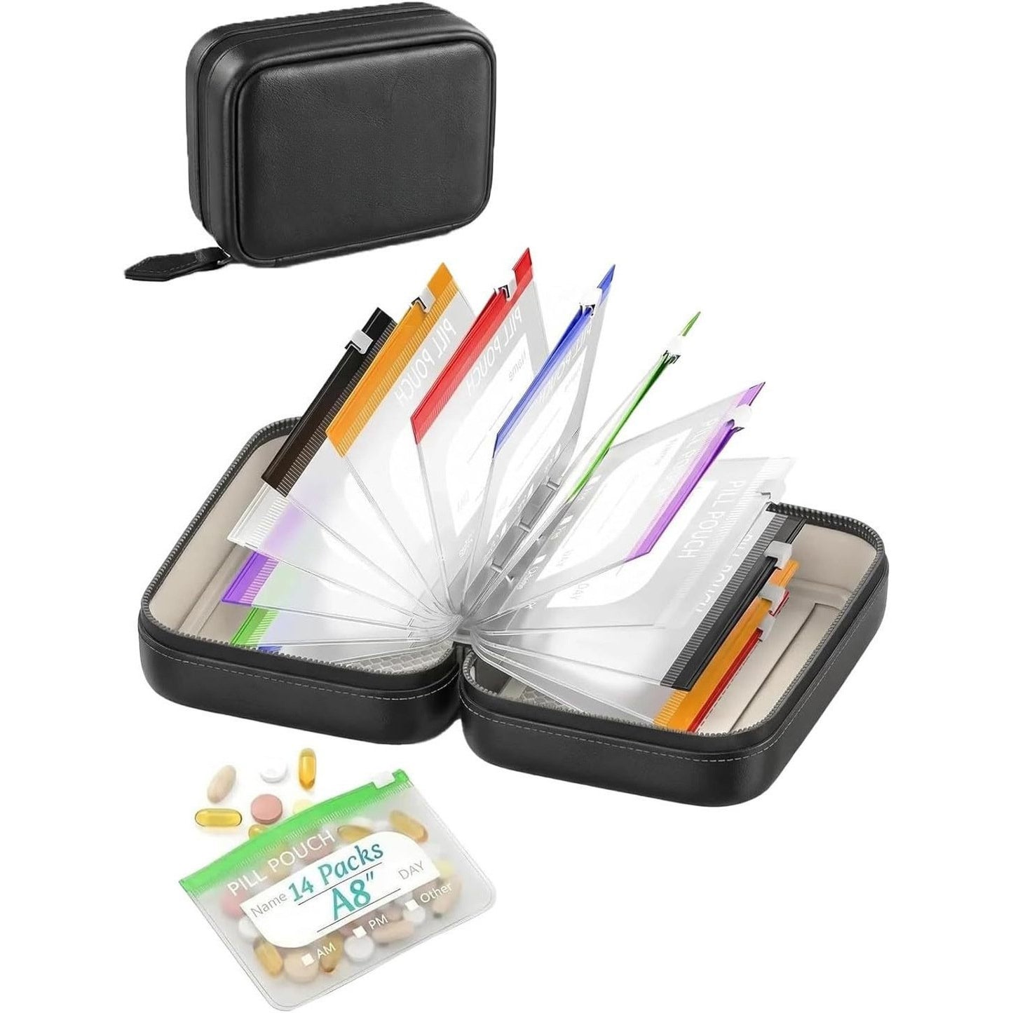 ð A8 Waterproof Pill Pouch Set â Large Weekly Travel Medicine Organizer
