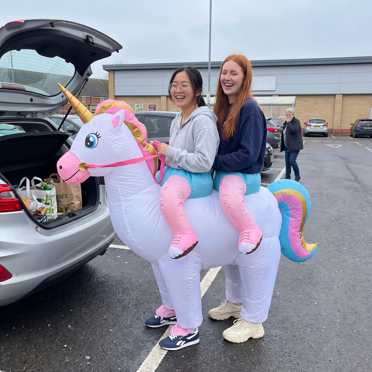 🔥Inflatable Rainbow Unicorn Costume