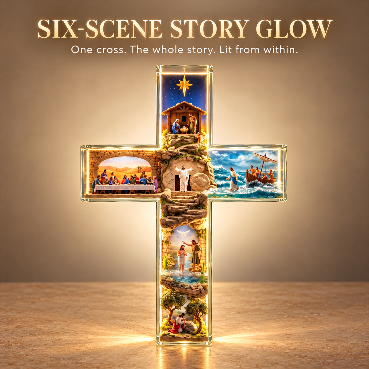 🔥The Story of Jesus LED Cross Lamp