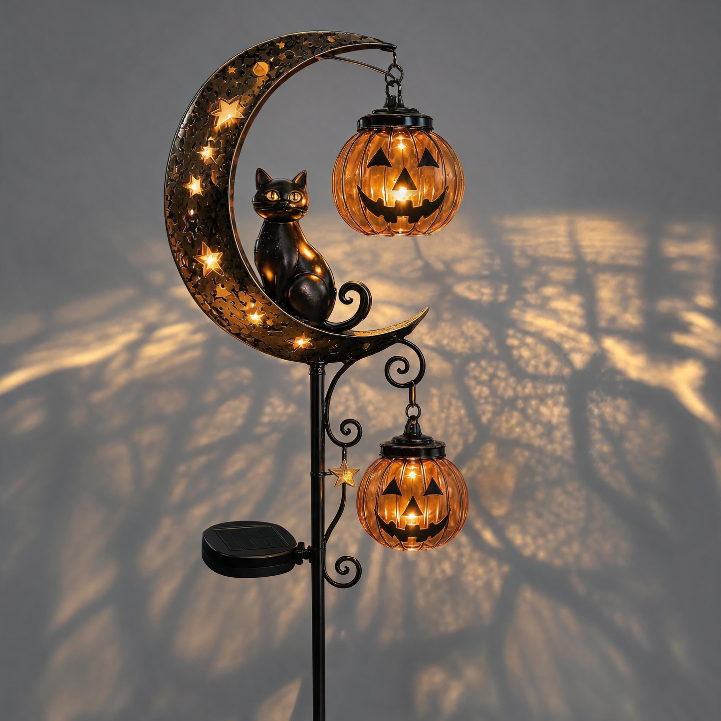 ๐ฅ 55% OFF TODAY ๐ป Solar Halloween Garden Stake Light with Black Cat & Pumpkin