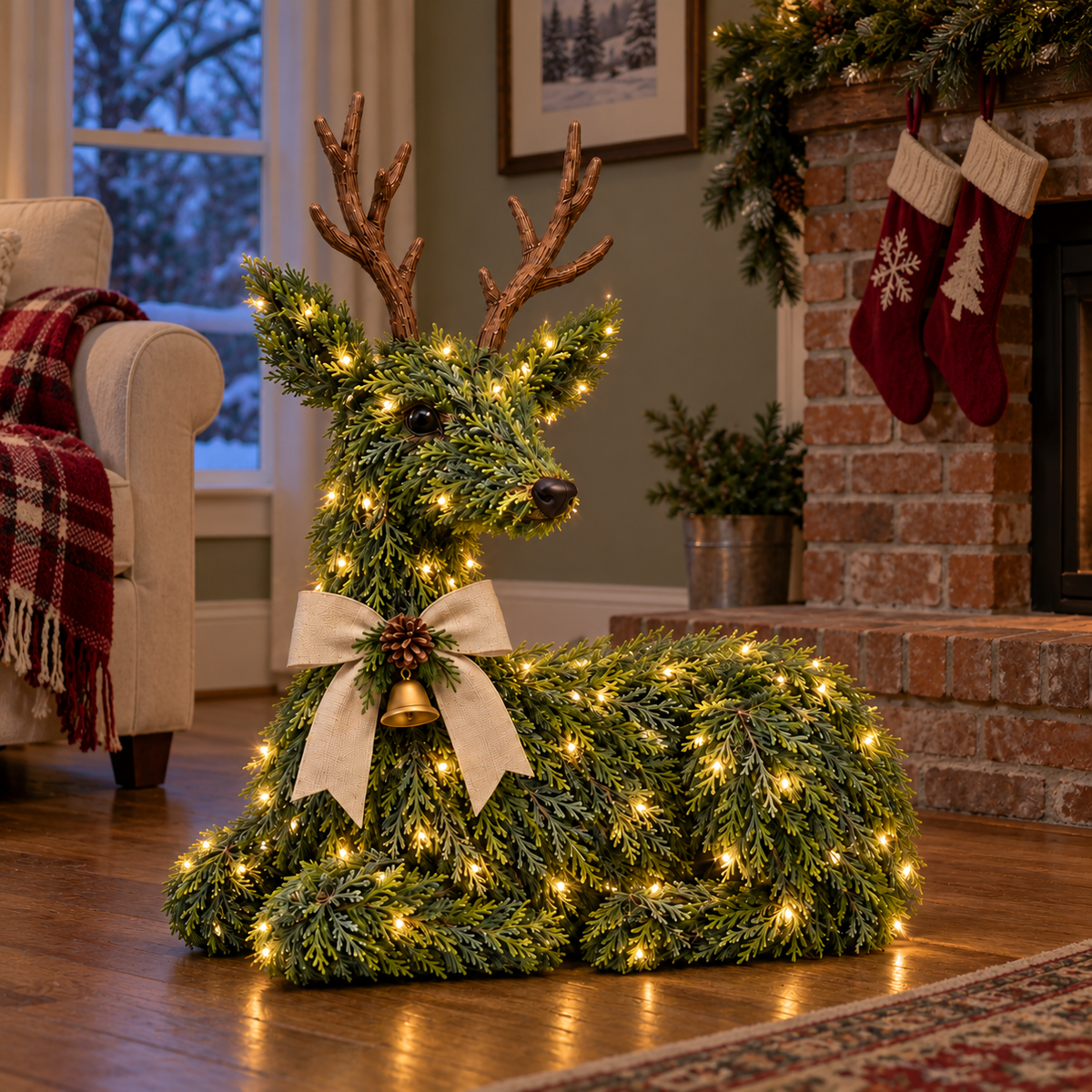🎉Evergreen Reindeer Christmas Decoration
