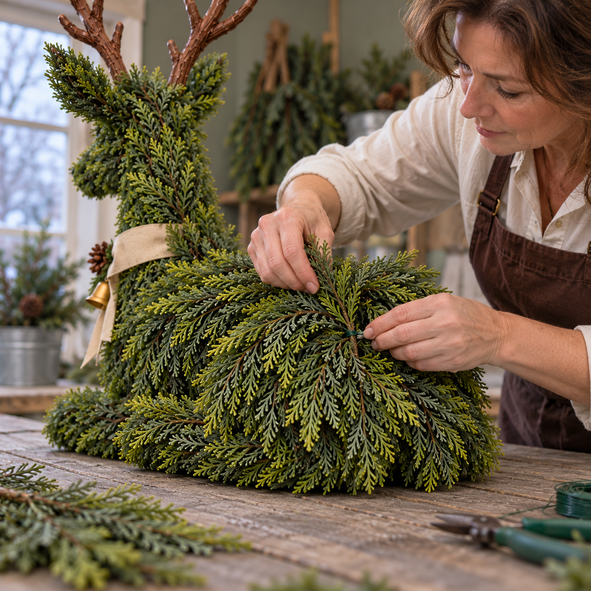 🎉Evergreen Reindeer Christmas Decoration