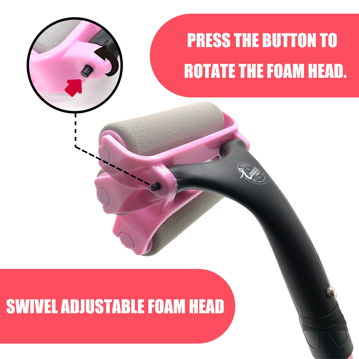 Aplicador de loción para la espalda: extensible hasta 23" con diseño curvado ergonómico
