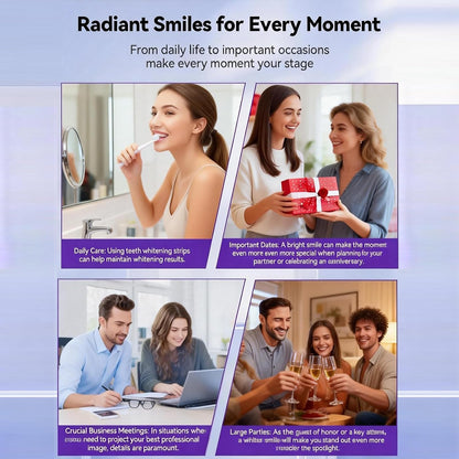 💜 Purple Teeth Whitening Strips — PAP-Powered, Peroxide-Free Brightening for a Whiter-Looking Smile