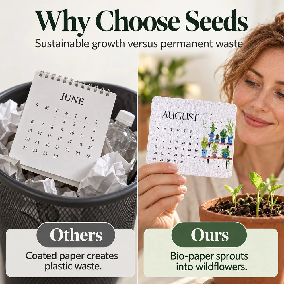 ✨Eco-Friendly Plantable "Timeless" Seed Calendar 2027 🌱Plan•Plant•Grow•EnjoyStyle
