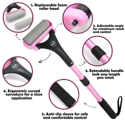 Aplicador de loción para la espalda: extensible hasta 23" con diseño curvado ergonómico