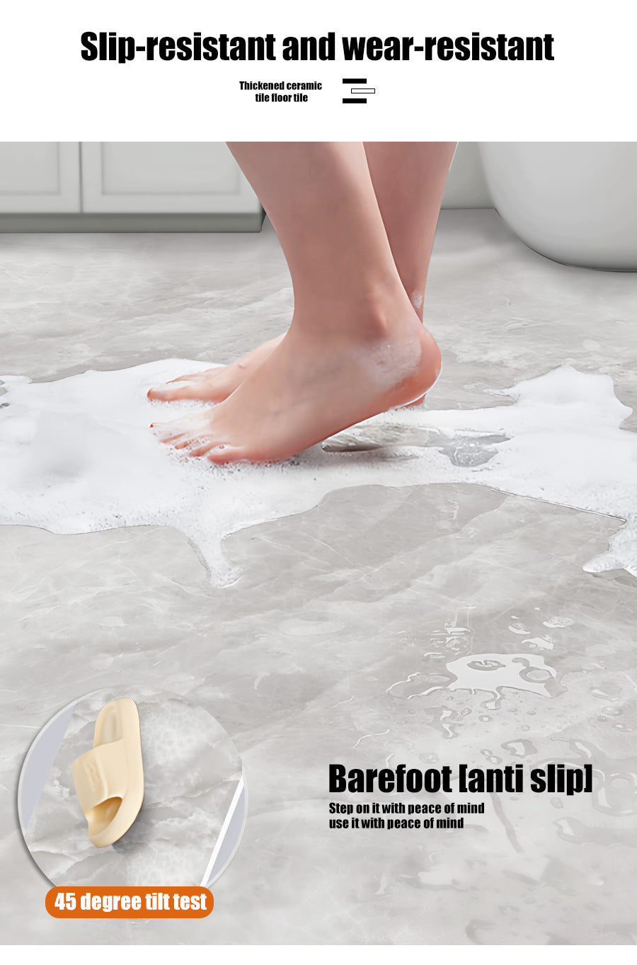 Thickened imitation ceramic tile sticker