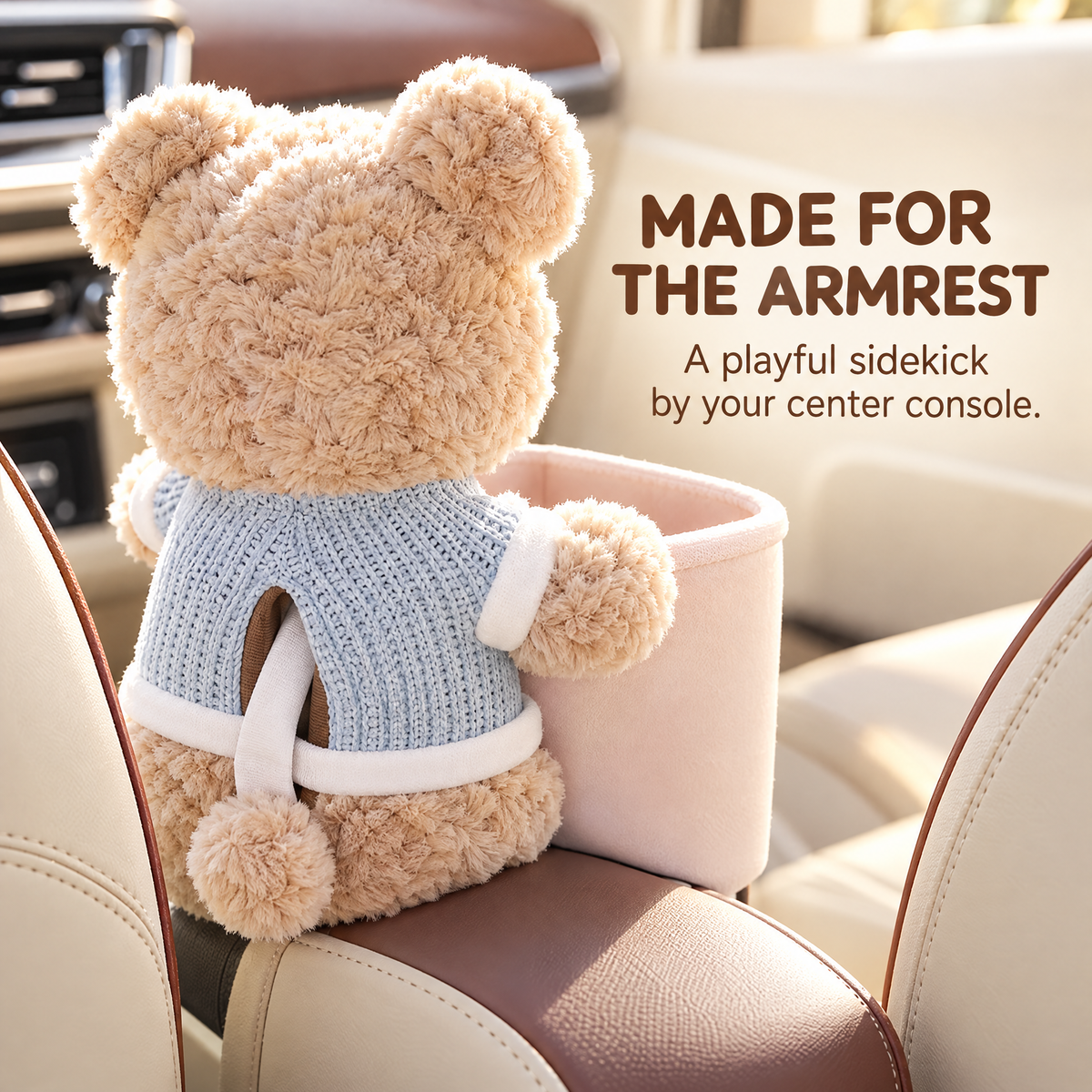 ✨Plush Bear Car Organizer & Tissue Holder🧸