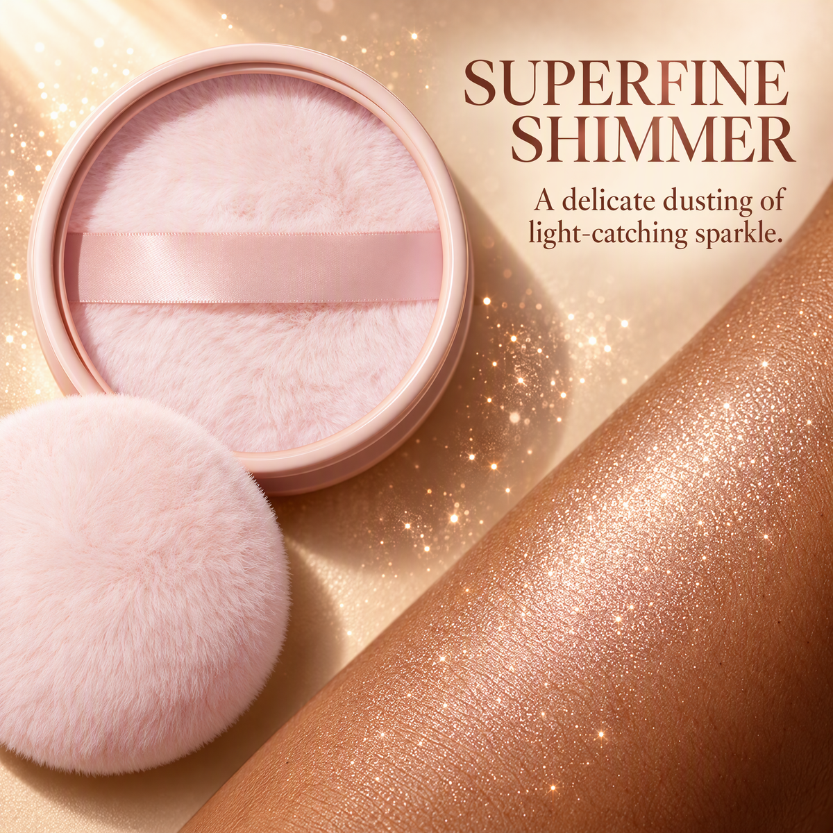 ✨Halo Glow Glimmer Cloud – All-Over Shimmer Puff for Soft Radiant Glow