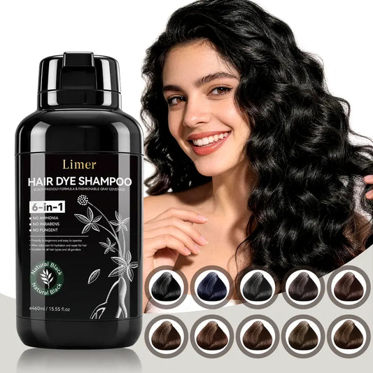 🔥6-in-1 Herbal Hair Dye Shampoo - 460ml
