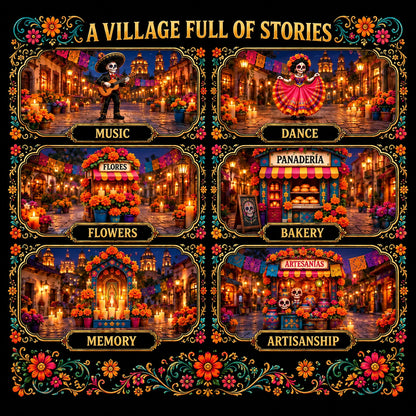 🎁Day of the Dead 2026 24-Day Miniature Village Countdown Calendar