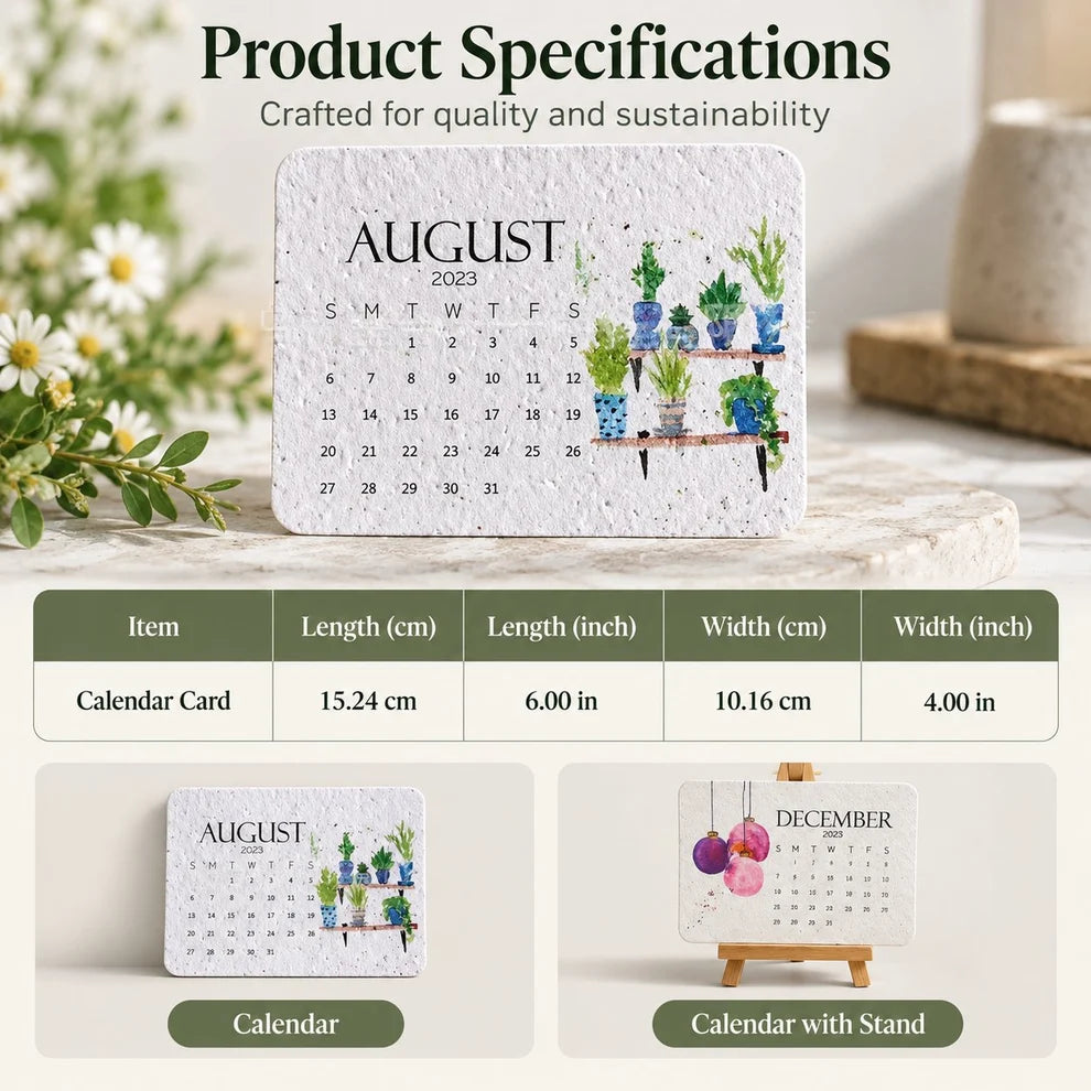✨Eco-Friendly Plantable "Timeless" Seed Calendar 2027 🌱Plan•Plant•Grow•EnjoyStyle