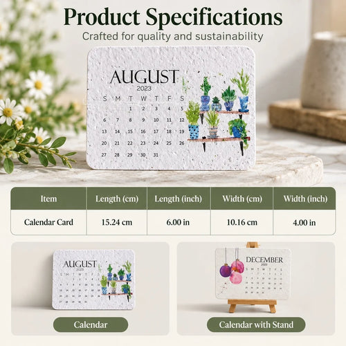 ✨Eco-Friendly Plantable "Timeless" Seed Calendar 2027 🌱Plan•Plant•Grow•EnjoyStyle