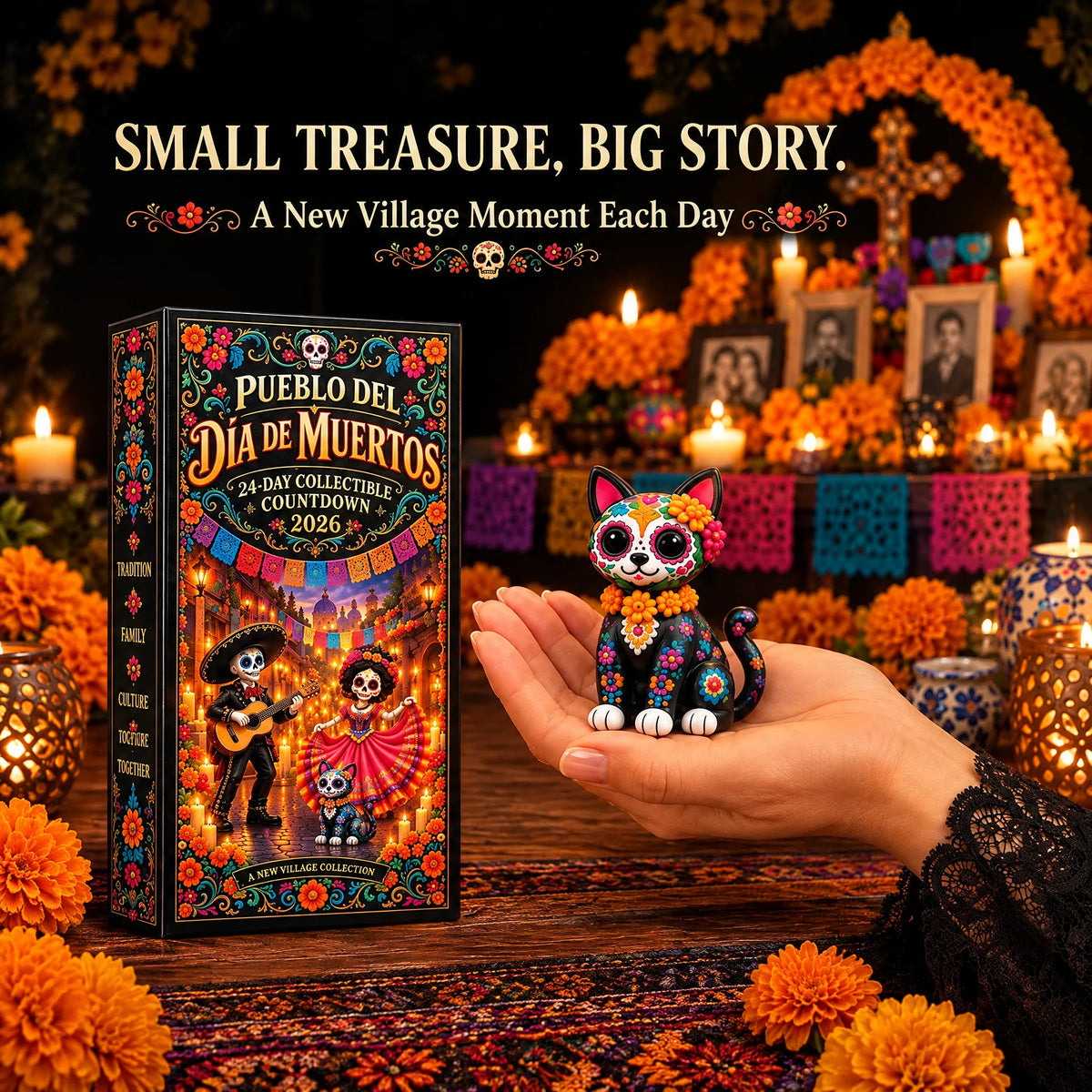 🎁Day of the Dead 2026 24-Day Miniature Village Countdown Calendar