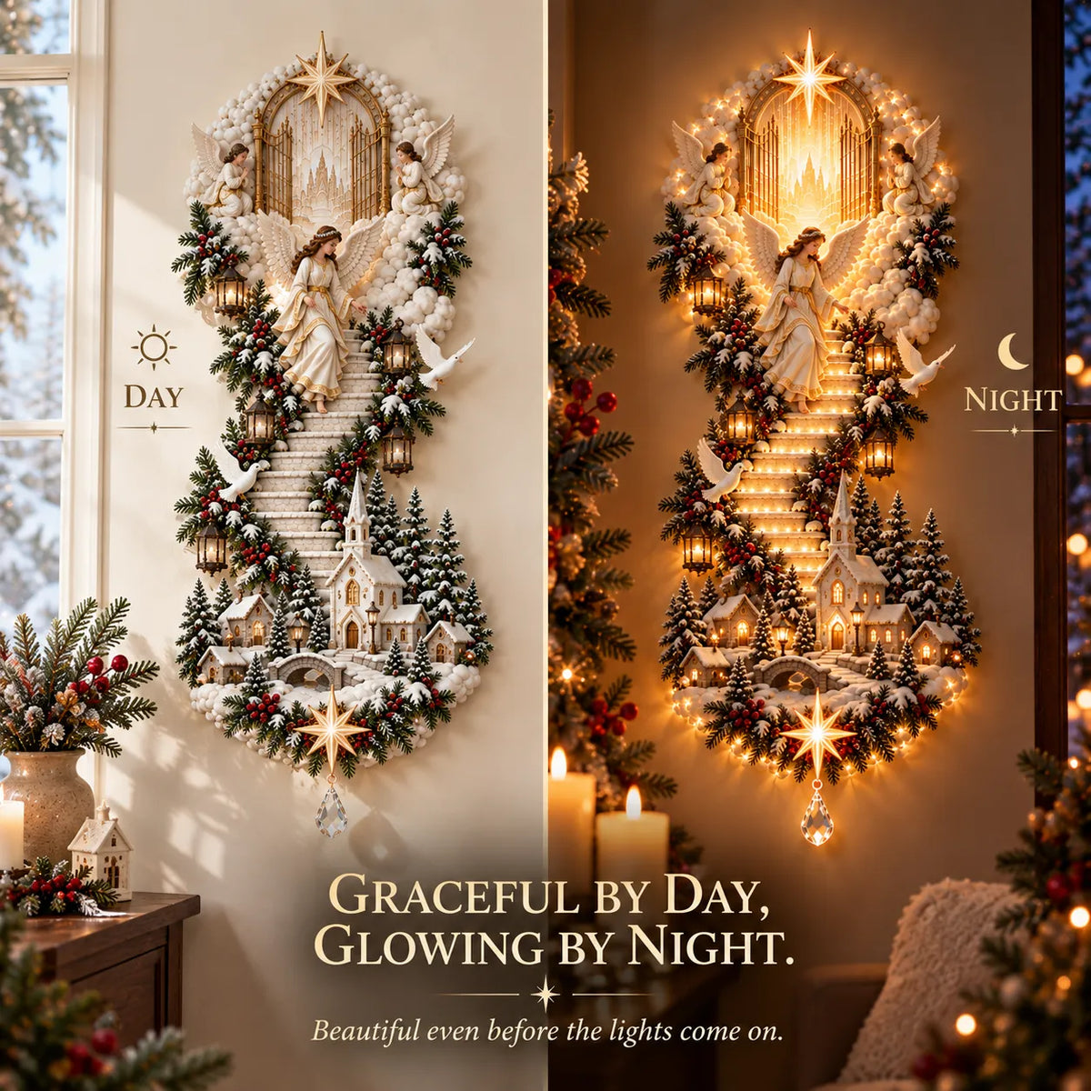 🔥Cascading Stairway Of Light Christmas Wall Hanging