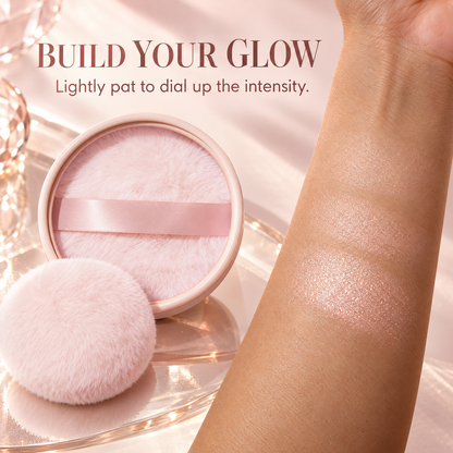 ✨Halo Glow Glimmer Cloud – All-Over Shimmer Puff for Soft Radiant Glow