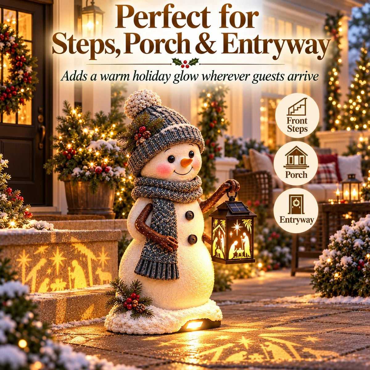 🎉 Solar Christmas Step Lights | 5 Festive Character Styles