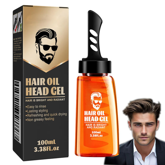 🔥Men's Hair Styling Gel with Comb