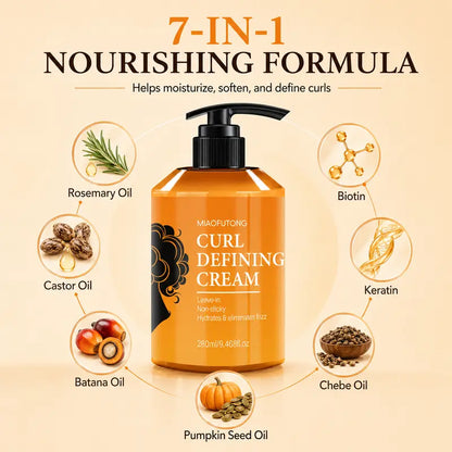 🎁Rosemary & Argan Curl Defining Cream for Soft, Bouncy Natural Curls