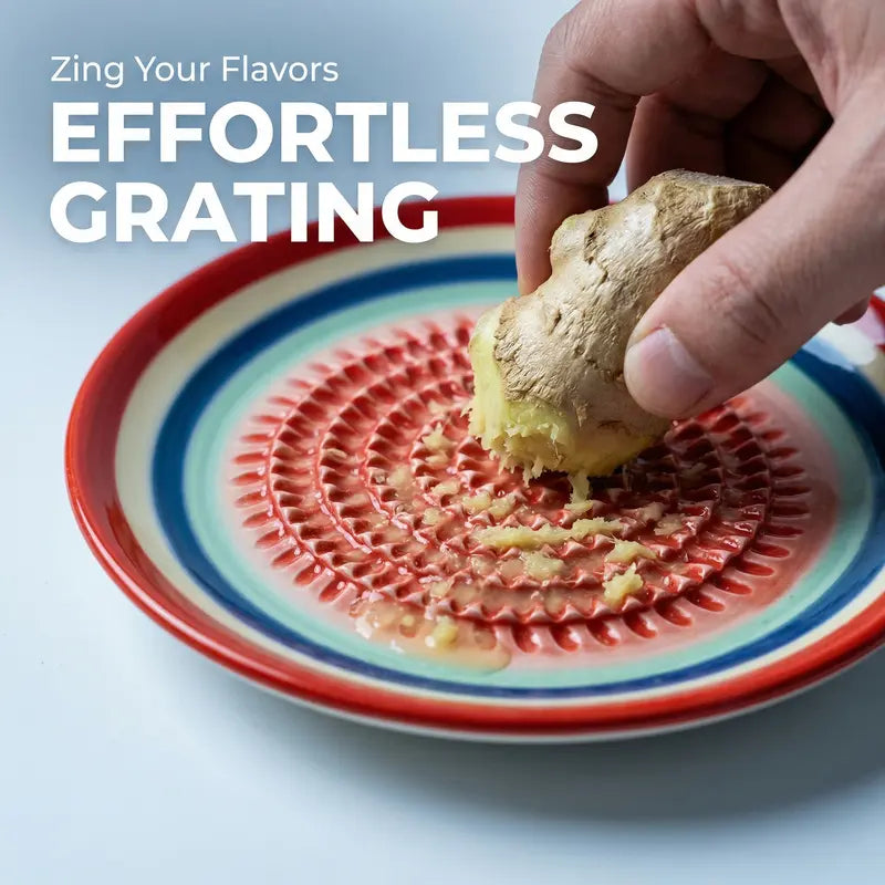 Handmade Ceramic Garlic Grater Plate Garlic