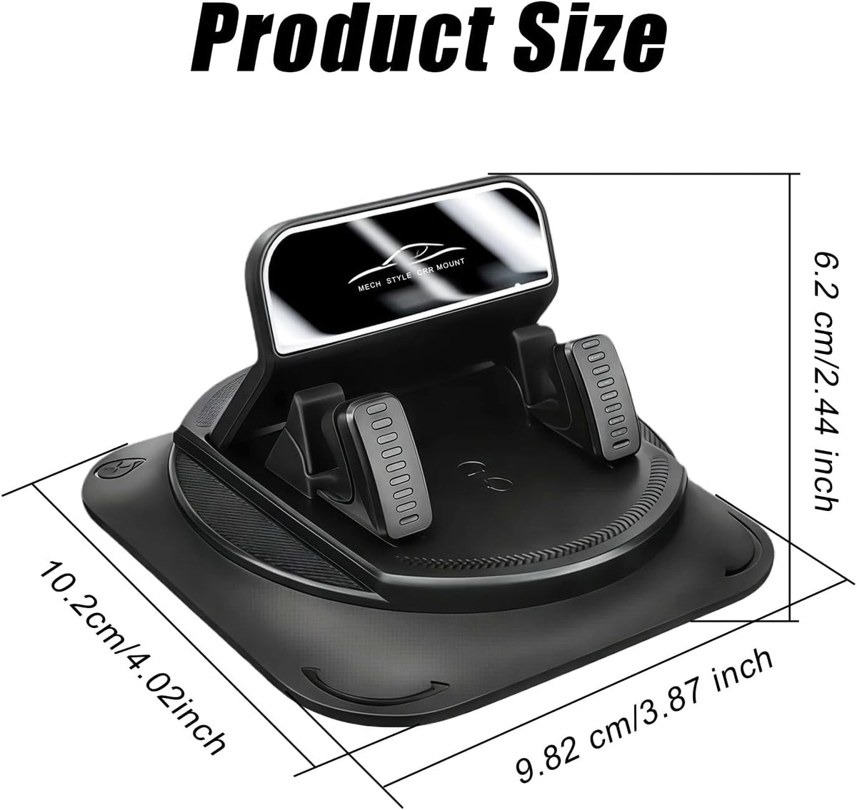 🚗 Soporte de teléfono para coche con conducción 360° con una mano y sistema antideslizante | Soporte ultrestable para el salpicadero