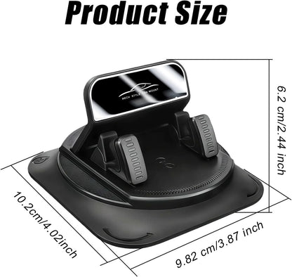 🚗 Soporte de teléfono para coche con conducción 360° con una mano y sistema antideslizante | Soporte ultrestable para el salpicadero