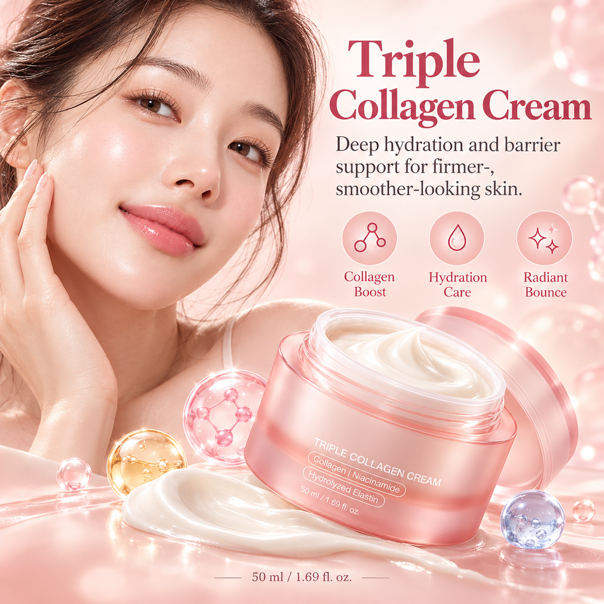 🔥Triple Collagen Cream l Hydrating Moisturizer