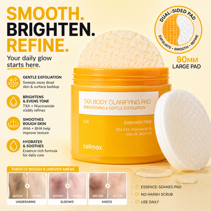 ✨ Body Clarifying Pads（50PCS） — Gently Exfoliate, Smooth & Refresh Dark & Rough-Looking Areas