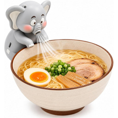 🐘 Clip-On Food Cooling Fan – Hands-Free Cooling for Hot Soup, Coffee & Drinks