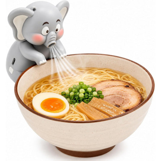 🐘 Clip-On Food Cooling Fan – Hands-Free Cooling for Hot Soup, Coffee & Drinks