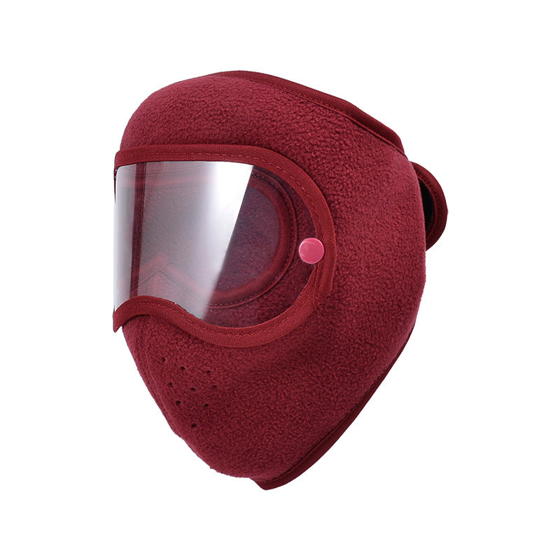 🎉Windproof Fleece Full Face Shield & Anti-Fog Riding Mask 🏍️