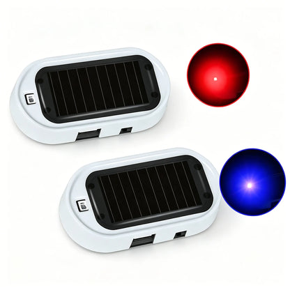 🎁Solar Fake Car Alarm LED Warning Light – 2 Pack
