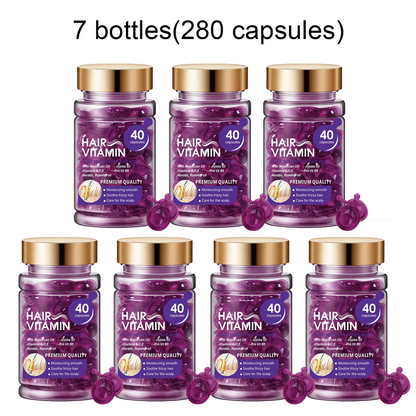 Hair Vitamin Capsules with Argan Oil, Frizz Control & Shine, 40 Ct