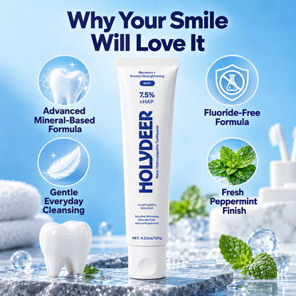 🎁Nano Hydroxyapatite Toothpaste – Fluoride-Free Enamel Care & Gentle Whitening