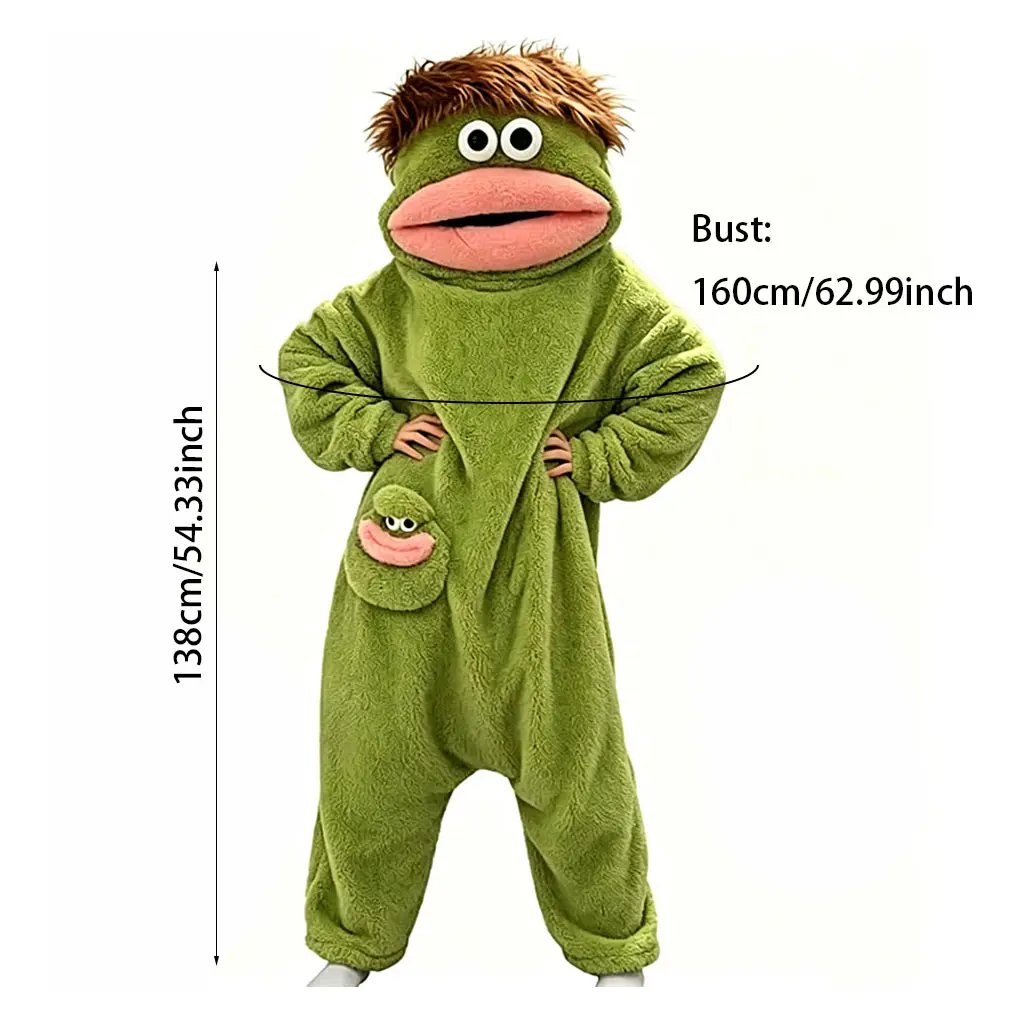 Funny Adult Onesie Pajamas. Soft Fleece Loungewear with Playful Design. Unisex Oversized Fit