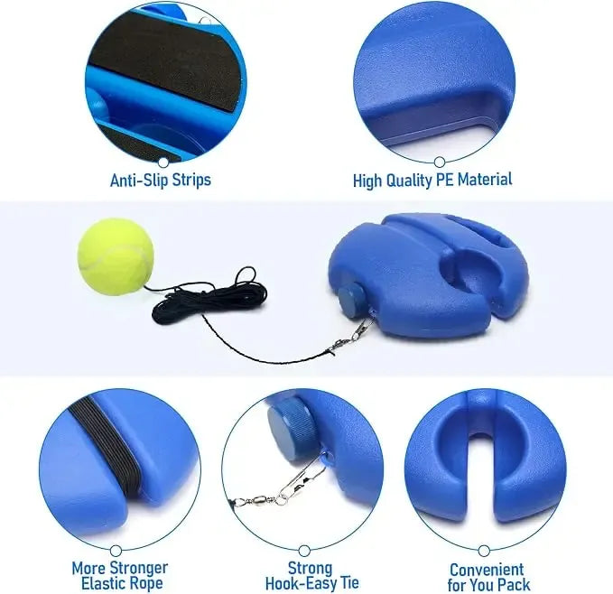 🎾2-Ball Portable Tennis Trainer for Kids & Adults